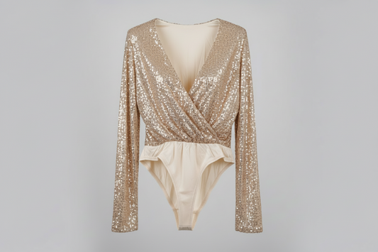 Bodie à sequin Doré