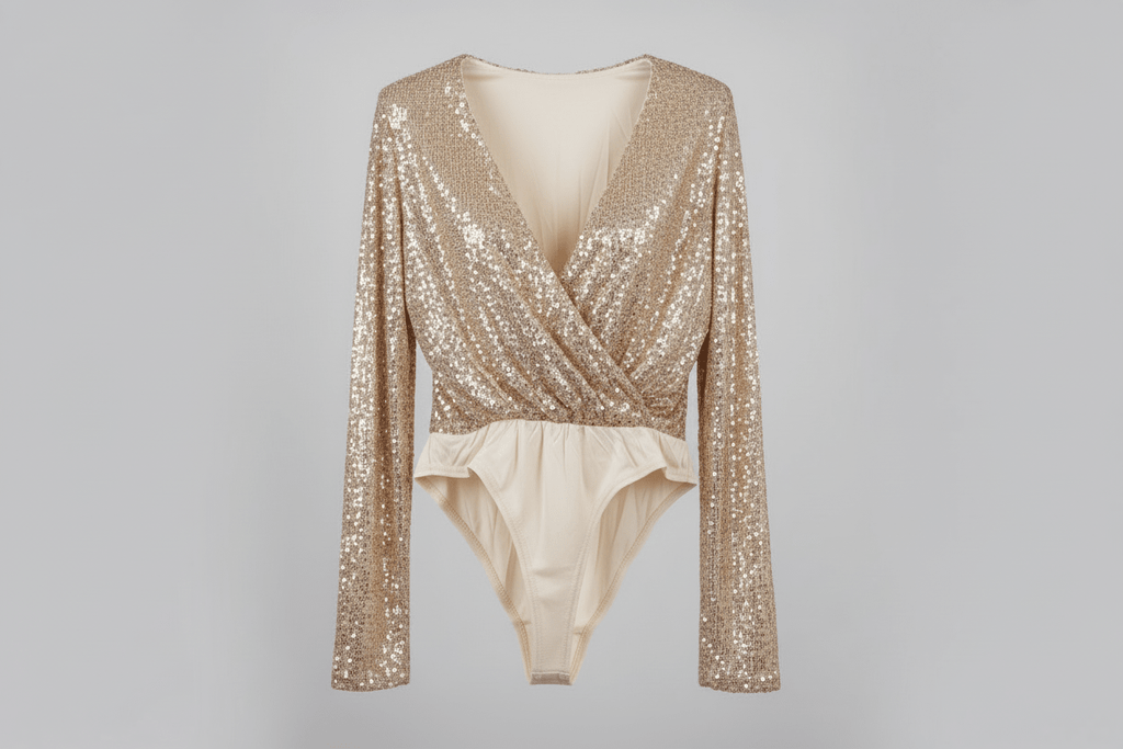 Bodie à sequin Doré, le glamour - L'atelier d'Alice