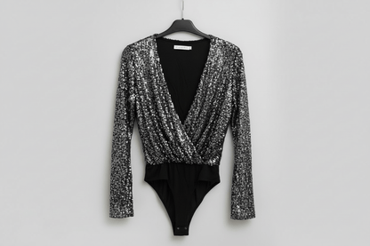 Bodie à sequin Noir - L'atelier d'Alice