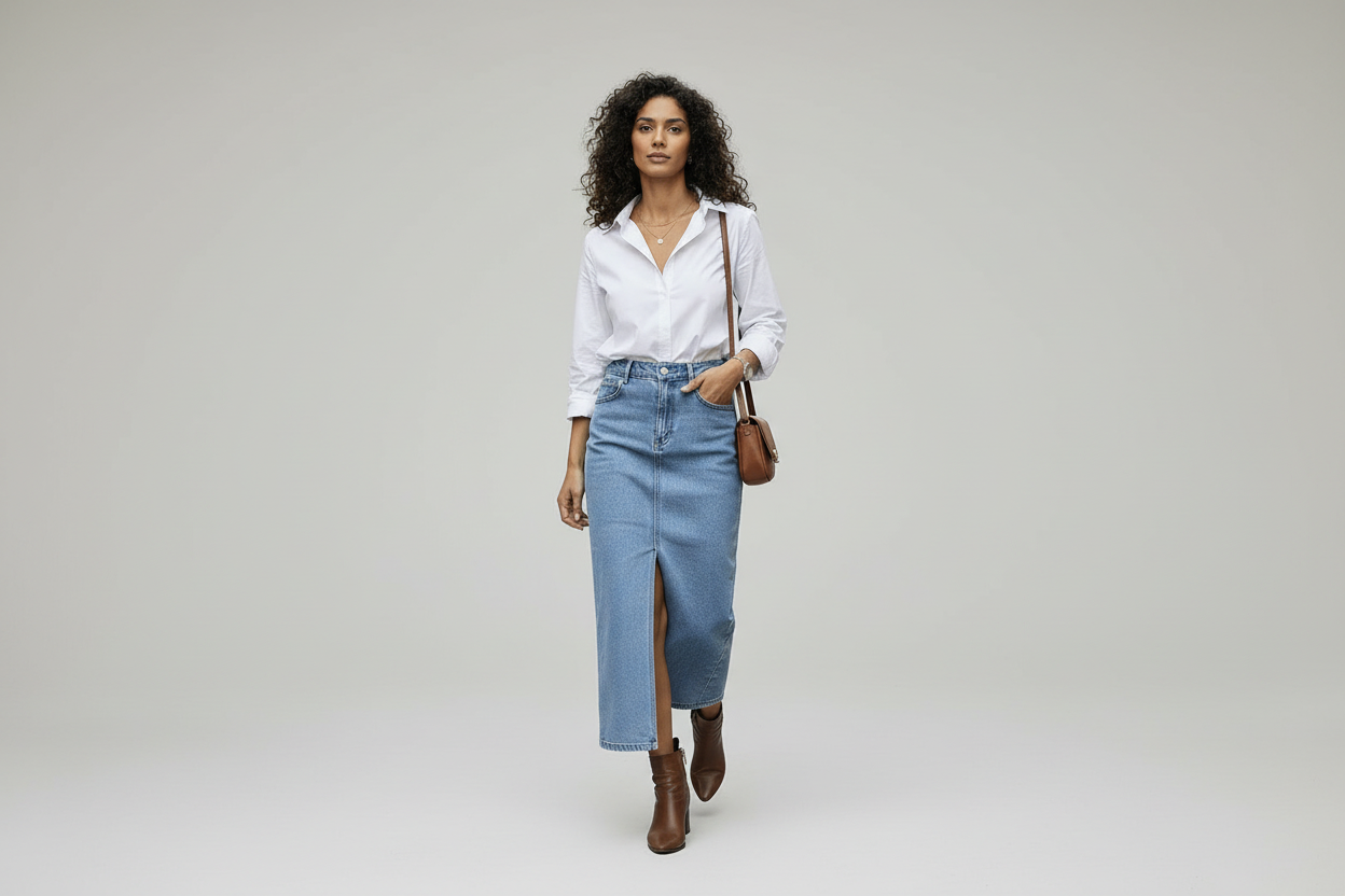 Jupe en jean - L'atelier d'Alice