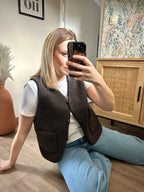 Veste sans manche Jeanne - L'atelier d'Alice