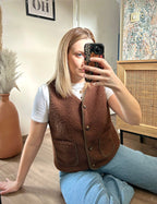 Veste sans manche Jeanne - L'atelier d'Alice